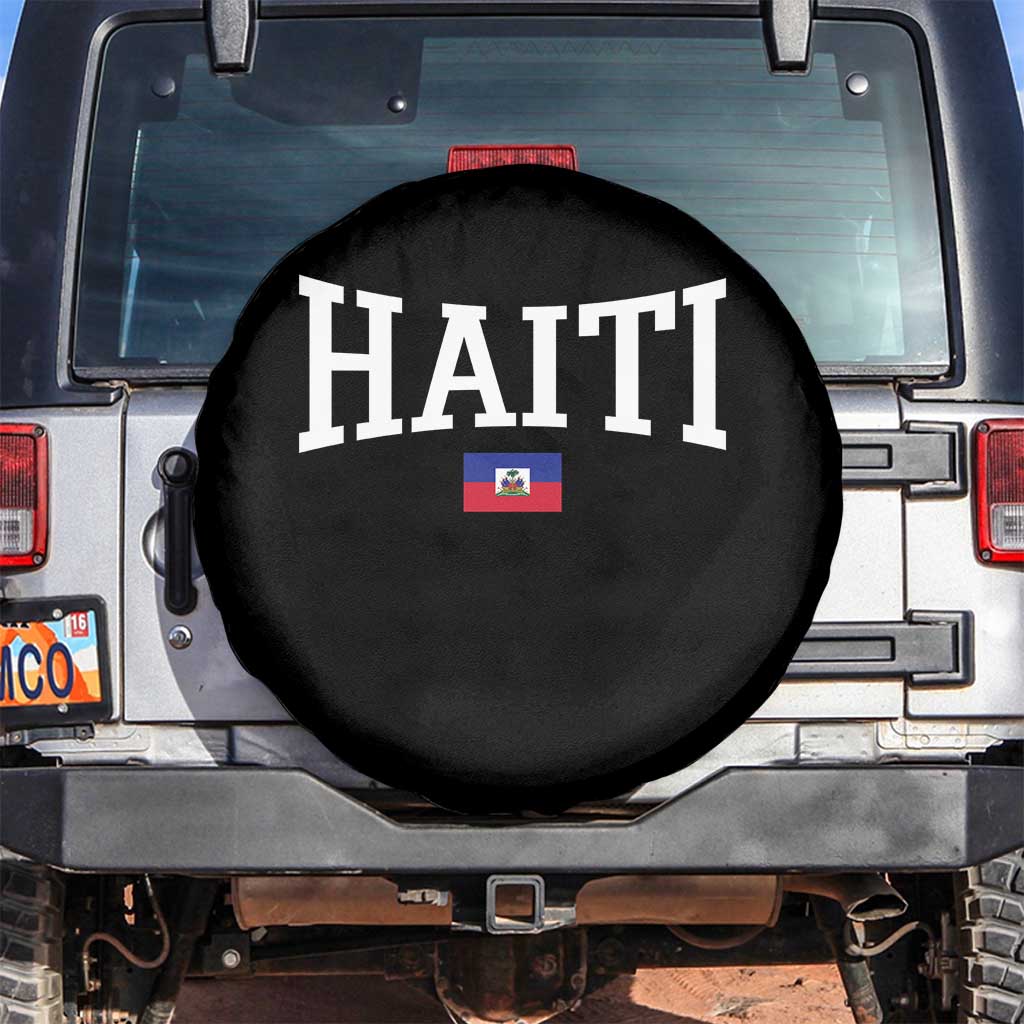 Haiti Haitian Flag Caribbean Souvenir Spare Tire Cover Vintage Varsity Sports