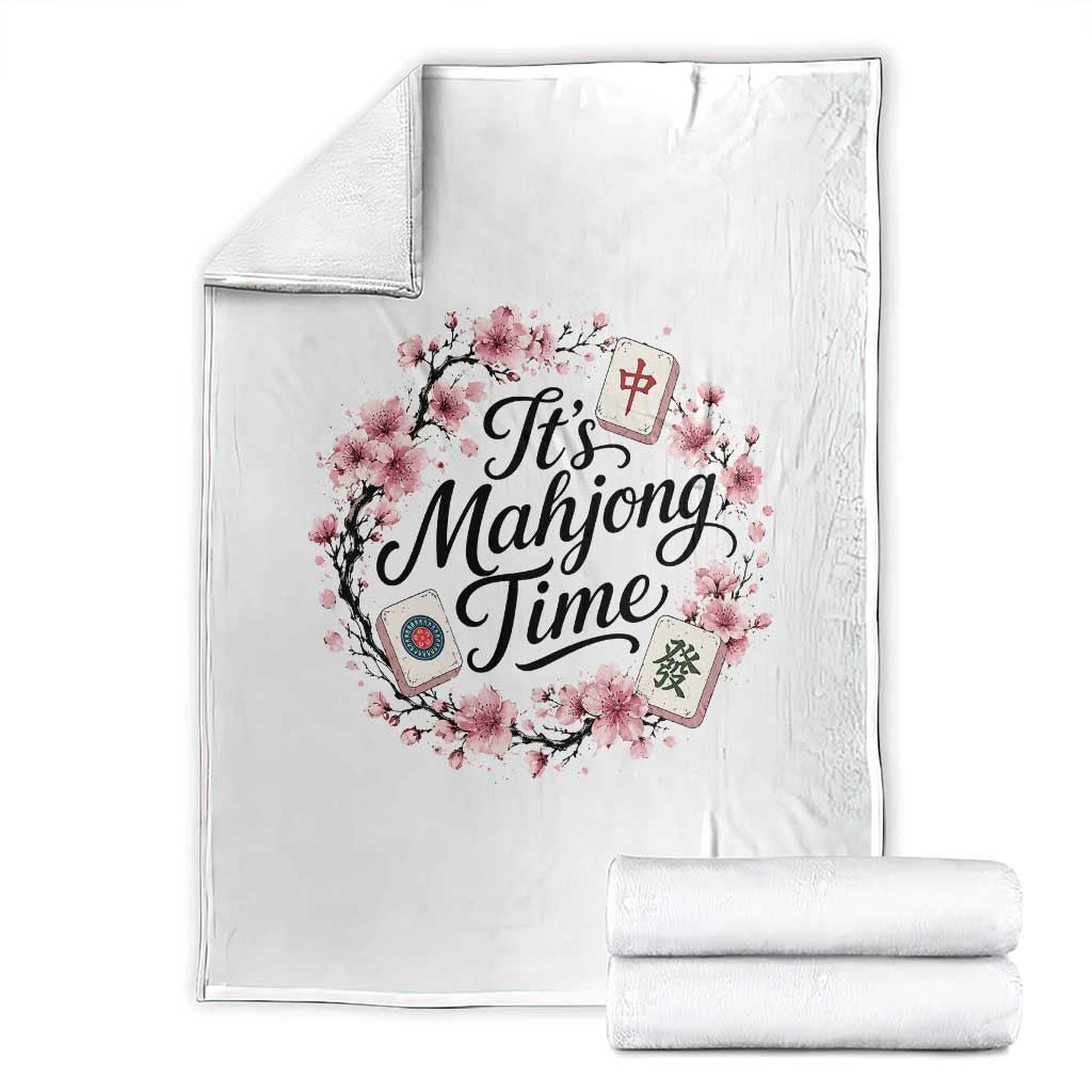 Mahjong Throw Blanket Floral Mah Jongg