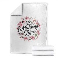 Mahjong Throw Blanket Floral Mah Jongg