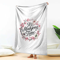 Mahjong Throw Blanket Floral Mah Jongg