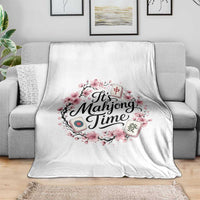 Mahjong Throw Blanket Floral Mah Jongg