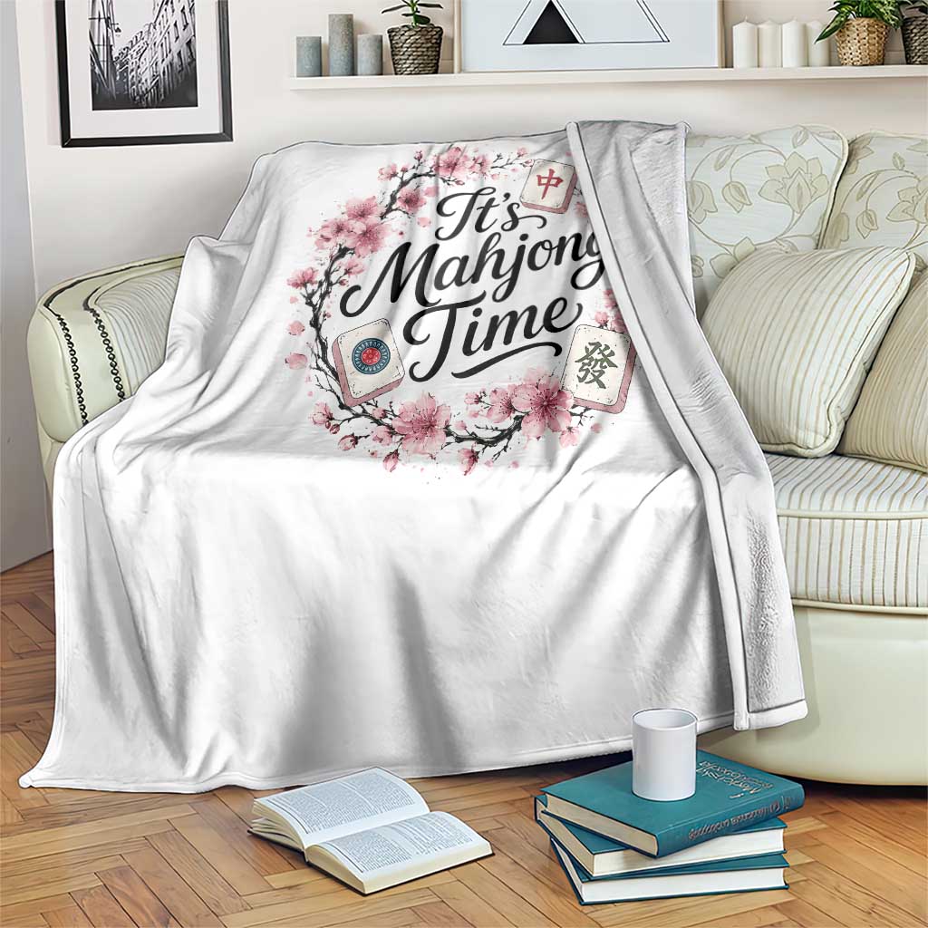 Mahjong Throw Blanket Floral Mah Jongg