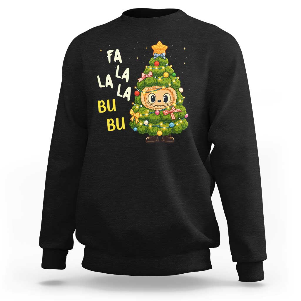 Funny Christmas Sweatshirt Fa La La La Bu Bu Xmas Song Kawaii Bubu - Wonder Print Shop