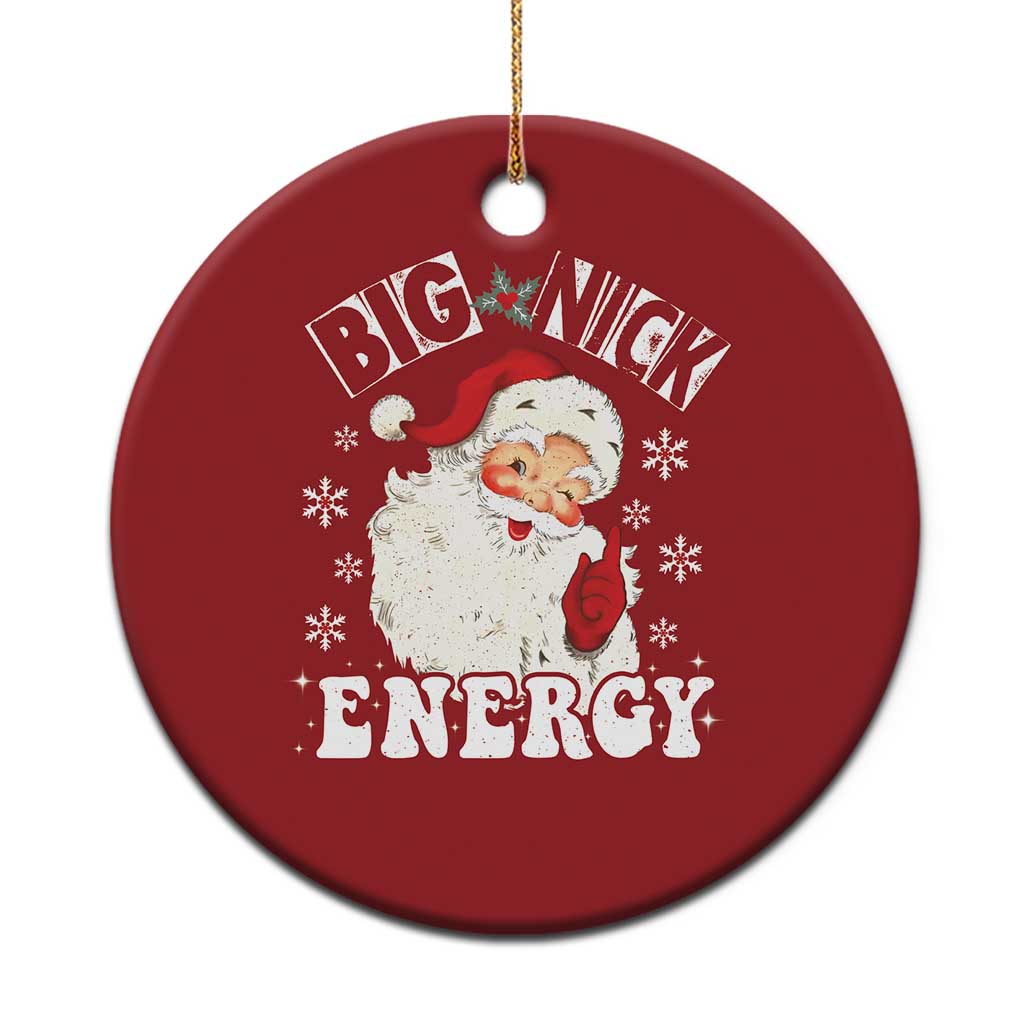 Santa Christmas Ornament Big Nick Energy - Wonder Print Shop