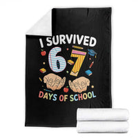 I Survived 67 Days of School Funny Six Seven Meme Throw Blanket - Wonder Print Shop