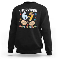 I Survived 67 Days of School Funny Six Seven Meme Sweatshirt - Wonder Print Shop