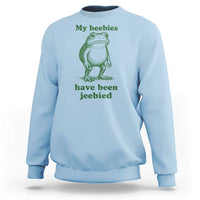 Funny Frog Sweatshirt My Heebies Have Been Jeebied Weirdcore Meme - Wonder Print Shop