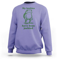 Funny Frog Sweatshirt My Heebies Have Been Jeebied Weirdcore Meme - Wonder Print Shop