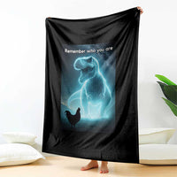 Remember Who You Are Throw Blanket Funny Evolution Joke Meme Chicken Dinosaur - Wonder Print Shop