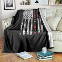 Retired 2025 Throw Blanket Vintage Old American Flag - Wonder Print Shop