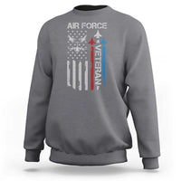 Air Force Veteran Sweatshirt Distressed American Flag Retired Dad Grandpa