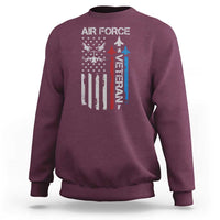 Air Force Veteran Sweatshirt Distressed American Flag Retired Dad Grandpa