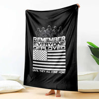 R.E.D Friday Throw Blanket Remember Everyone Deployed Military US Flag - Wonder Print Shop