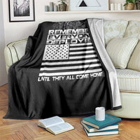 R.E.D Friday Throw Blanket Remember Everyone Deployed Military US Flag - Wonder Print Shop