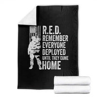 R.E.D Friday Throw Blanket Remember Everyone Deployed American Flag Military Supportive - Wonder Print Shop