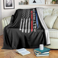 Veteran US Air Force Throw Blanket Vintage USA Flag Veterans - Wonder Print Shop