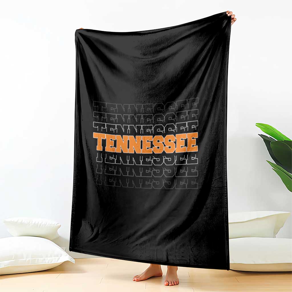 Vintage Tennessee Throw Blanket Throwback Design Classic TN Orange US State