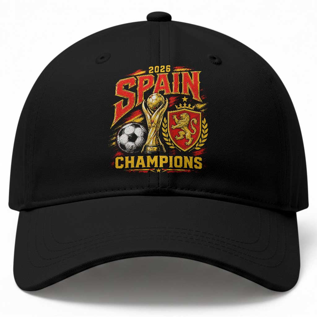 Spain Champions 2026 Baseball Cap Spanish Soccer Fan Graphic