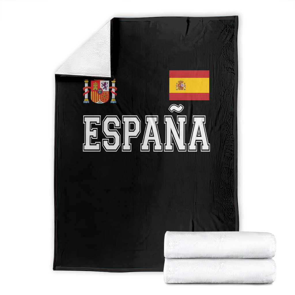 Spain Espana Throw Blanket Vintage Spanish Flag Royal Crest Graphic