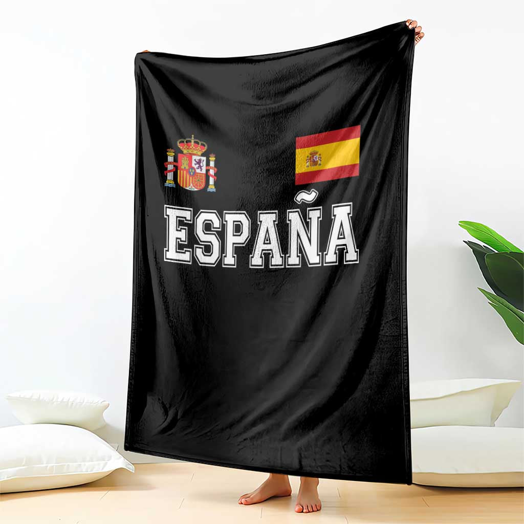 Spain Espana Throw Blanket Vintage Spanish Flag Royal Crest Graphic