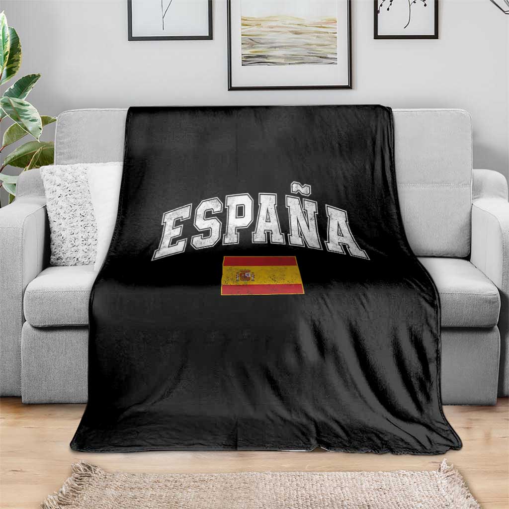 España Vintage Spanish Flag Pride Graphic Throw Blanket
