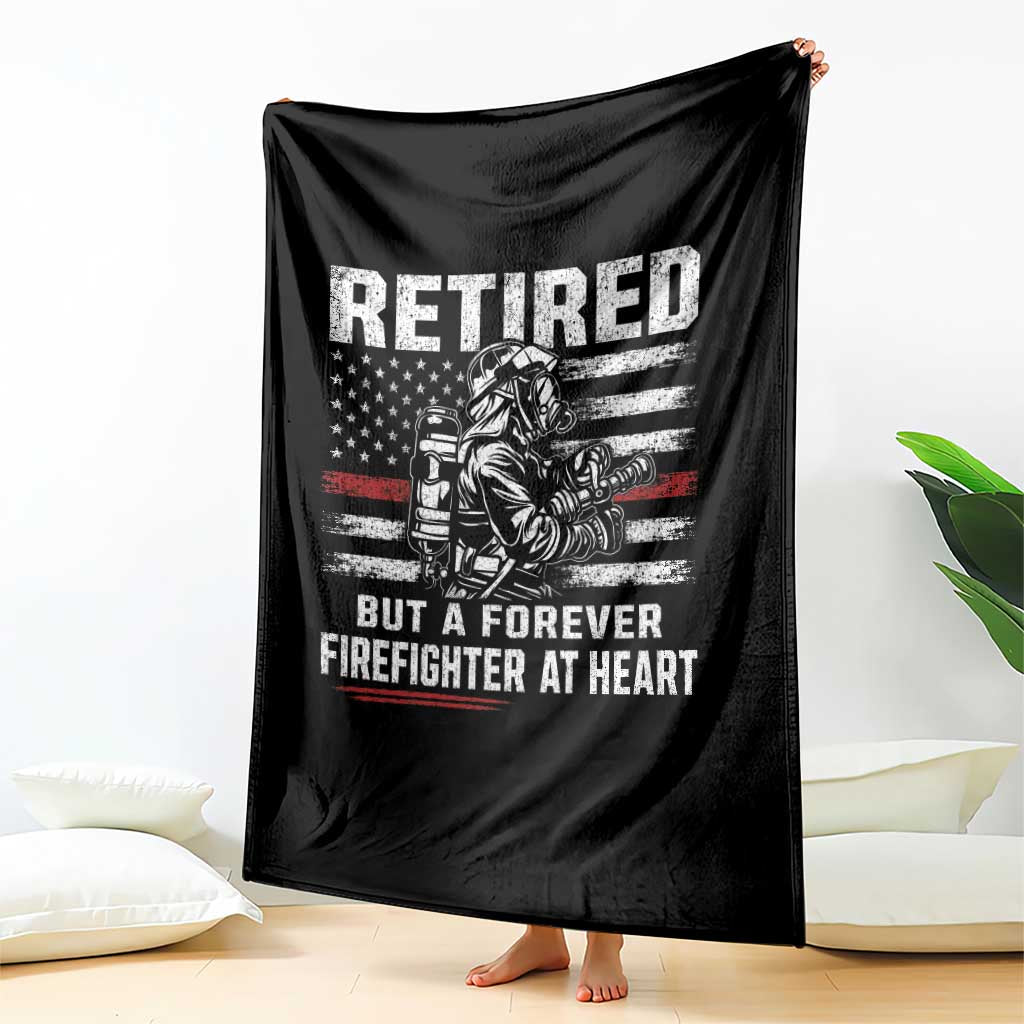 Retired Firefighter Throw Blanket Fireman Pride 911 Rescue Retirement Gift