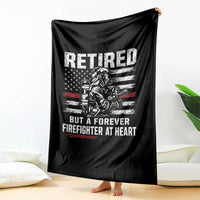 Retired Firefighter Throw Blanket Fireman Pride 911 Rescue Retirement Gift