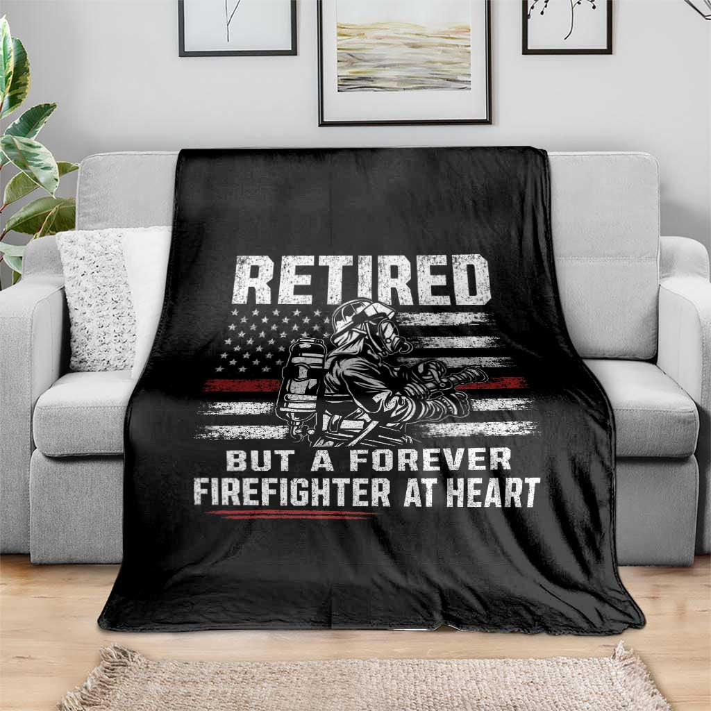 Retired Firefighter Throw Blanket Fireman Pride 911 Rescue Retirement Gift