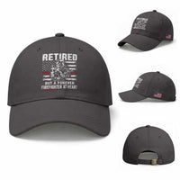 Retired Firefighter Baseball Cap Fireman Pride 911 Rescue Retirement Gift