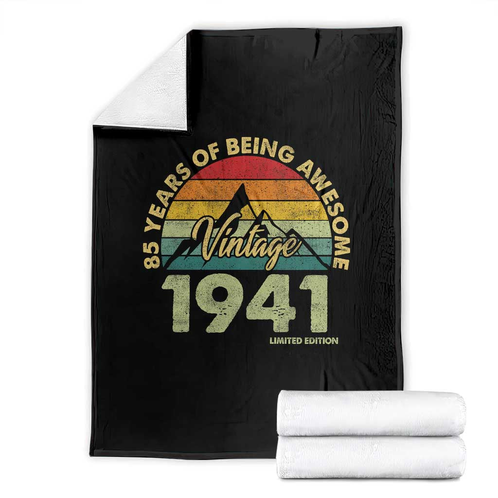 85th Birthday Throw Blanket Vintage 1941 Limited Edition 85 Year Old Gift
