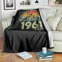 65th Birthday Throw Blanket Vintage 1961 Limited Edition 65 Year Old Gift