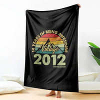 14th Birthday Throw Blanket Vintage 2012 Limited Edition 14 Year Old Gift