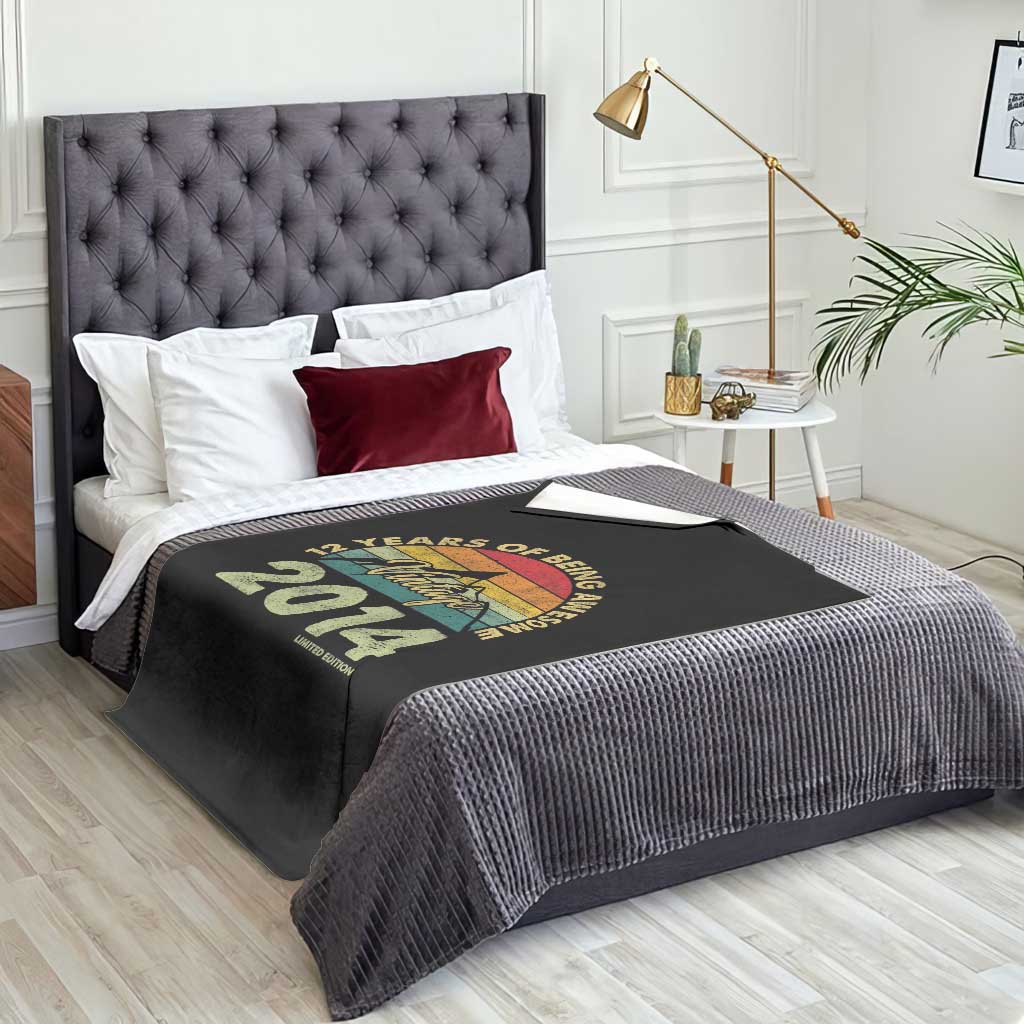 12th Birthday Throw Blanket Vintage 2014 Limited Edition 12 Year Old Gift
