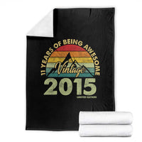 11th Birthday Throw Blanket Vintage 2015 Limited Edition 11 Year Old Gift
