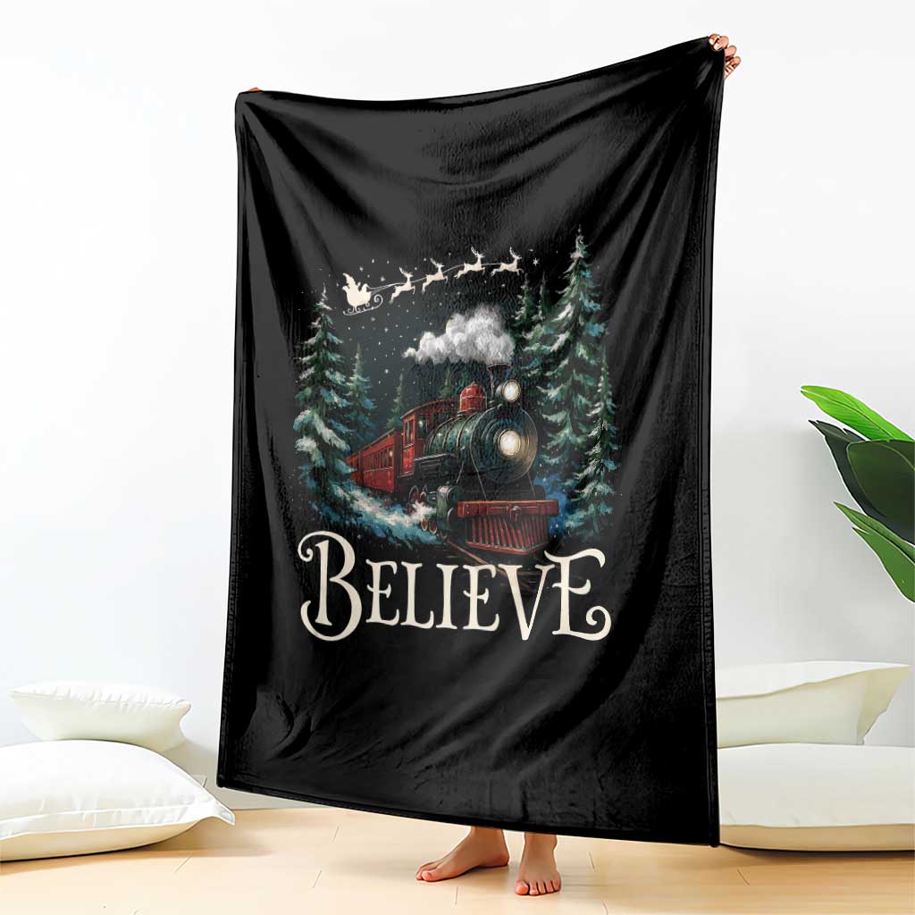 Polar Express Throw Blanket Christmas Believe - Wonder Print Shop