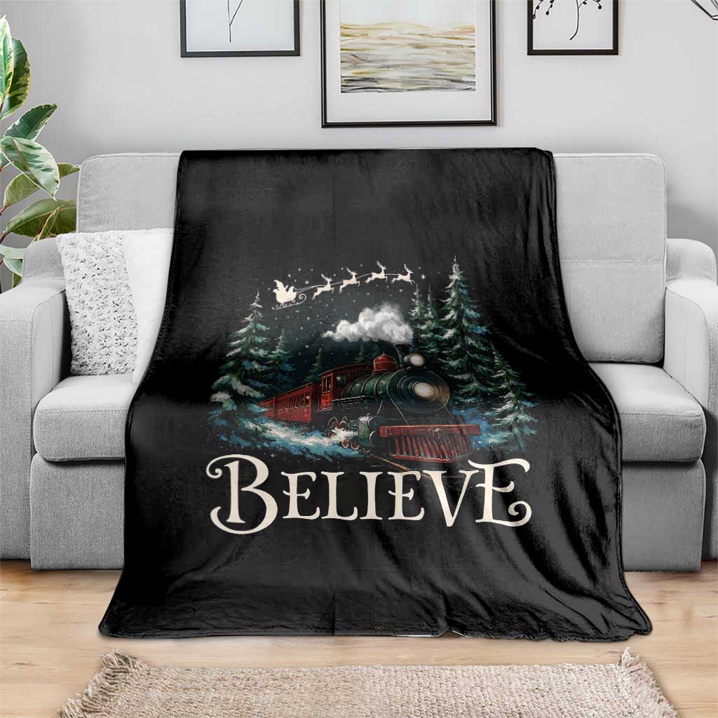 Polar Express Throw Blanket Christmas Believe - Wonder Print Shop