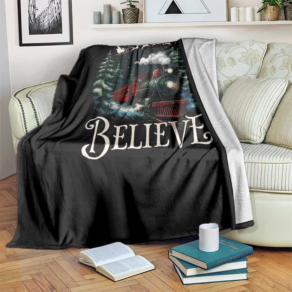 Polar Express Throw Blanket Christmas Believe - Wonder Print Shop
