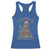 Christmas Racoon Racerback Tank Top I'm Fine Everything Is Fine Xmas Lights