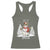 Christmas Let It Snow Racerback Tank Top Funny Snowman Snowflakes Xmas Tree