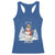 Christmas Let It Snow Racerback Tank Top Funny Snowman Snowflakes Xmas Tree