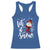 Christmas Let It Snow Racerback Tank Top Funny Snowman Snowflakes