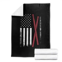 American Flag Drumsticks Throw Blanket USA Drummers Vintage Drum Sticks - Wonder Print Shop
