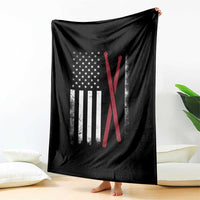 American Flag Drumsticks Throw Blanket USA Drummers Vintage Drum Sticks - Wonder Print Shop