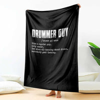 Funny Drummer Guy Throw Blanket Definition Vintage Drums Drumming - Wonder Print Shop