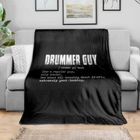 Funny Drummer Guy Throw Blanket Definition Vintage Drums Drumming - Wonder Print Shop