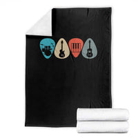 Guitar Pick Throw Blanket Retro Music Instrument - Wonder Print Shop