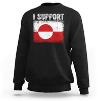 I Support Greenland Sweatshirt Grunge Flag