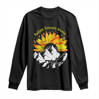 MS Warrior Long Sleeve Shirt Orange Ribbon Sunflower Multiple Sclerosis Awareness