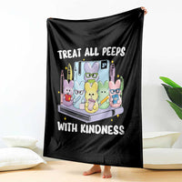 Teachers Easter Throw Blanket Treat All Peeps With Kindness - Wonder Print Shop
