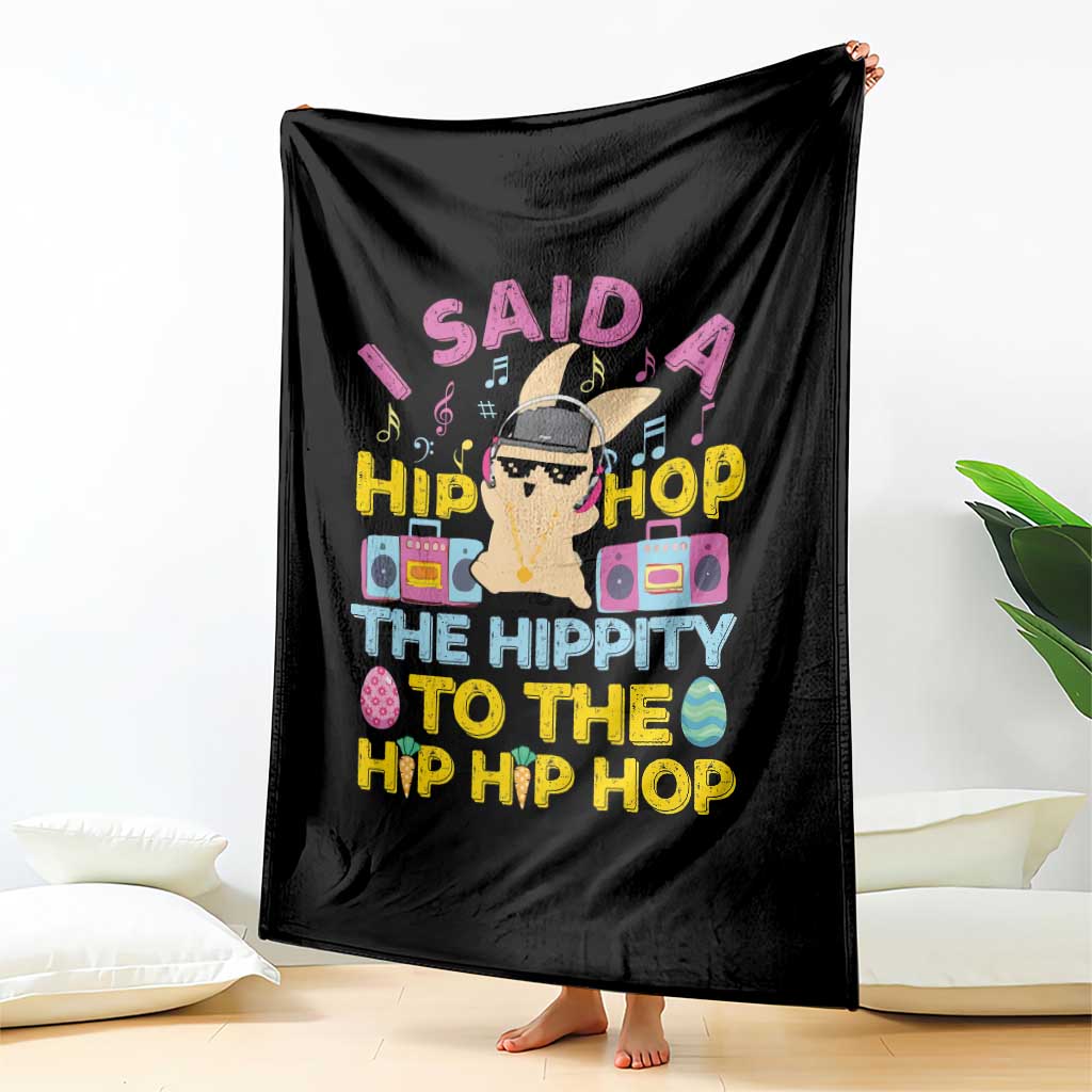 Funny Hip Hop Hippity Easter Bunny Throw Blanket - Wonder Print Shop